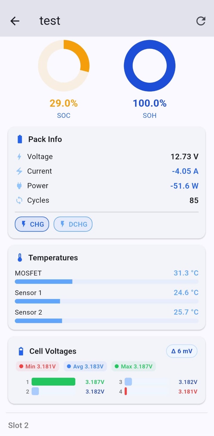 JK BMS Monitor Dashboard